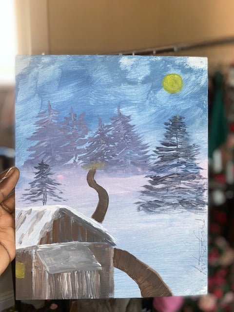 Cabin in the Woods painting